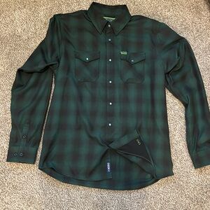 DIXXON Flannel ABSINTHE Dark Green Plaid Men's Shirt